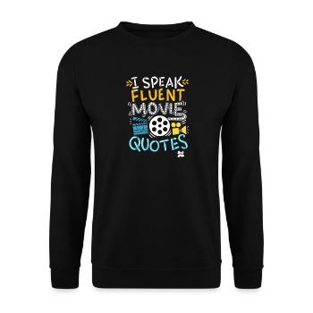 film de film idées cadeaux montre binge série amant - Sweat-shirt Unisexe - noir - Devant - Alina (178cm) & Michal (187cm)