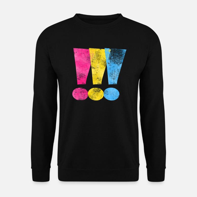 Pansexual Pride Exclamation Points - Unisex Sweatshirt - black