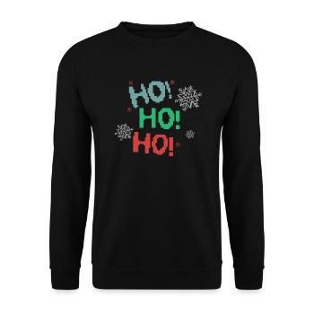 Ho, Ho, Ho! - Unisex Sweatshirt - black - Front - Alina (178cm) & Michal (187cm)