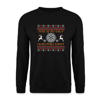 Christmas - Unisex Sweatshirt - black - Front - Alina (178cm) & Michal (187cm)