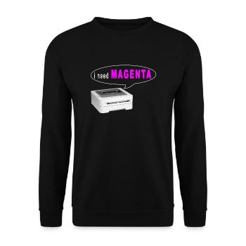 Imprimante magenta meme - Sweat-shirt Unisexe - noir - Devant - Alina (178cm) & Michal (187cm)