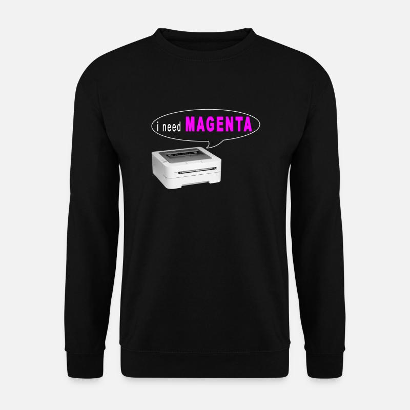 Printer Magenta Meme - Unisex Pullover - Schwarz
