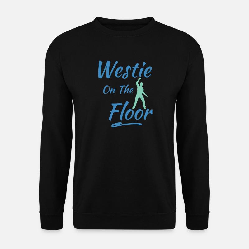 Westie on the floor West Coast Swing Geschenk - Unisex Pullover - Schwarz