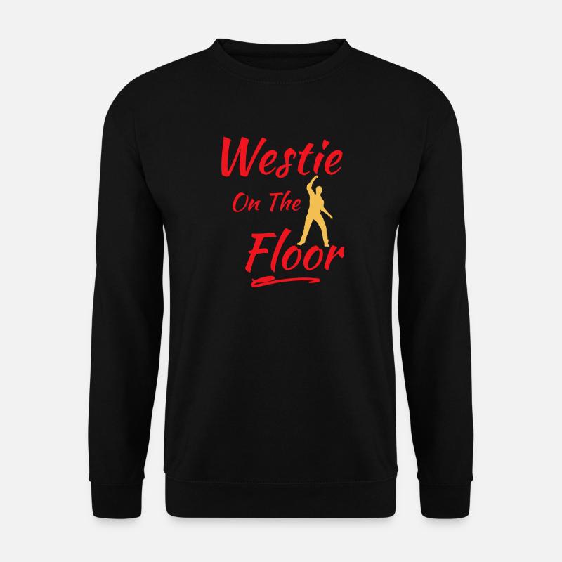 Westie on the floor West Coast Swing Geschenk - Unisex Pullover - Schwarz
