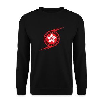 Hong Kong - Unisex Sweatshirt - black - Front - Alina (178cm) & Michal (187cm)