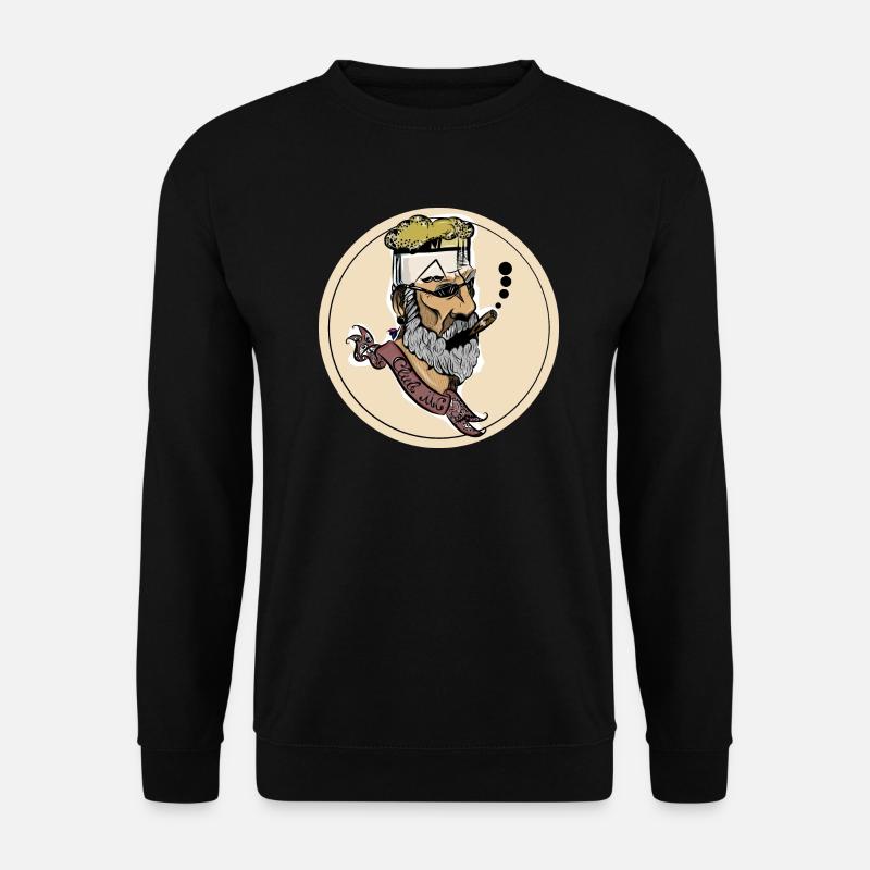 Bart Mann mit Zigarre - Unisex Pullover - Schwarz