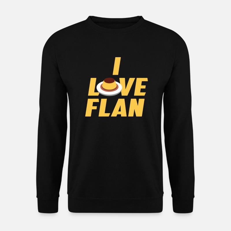 I Love Flan - Unisex Pullover - Schwarz