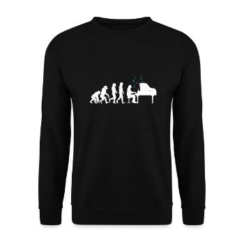 Evolution Pianist - Unisex Sweatshirt - black - Front - Alina (178cm) & Michal (187cm)