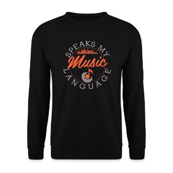 Musique Symbole de musique musicale - Sweat-shirt Unisexe - noir - Devant - Alina (178cm) & Michal (187cm)