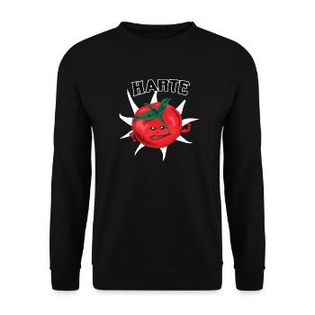 hard tomato l tomato ketchup vegetable vegetarian - Unisex Sweatshirt - black - Front - Alina (178cm) & Michal (187cm)