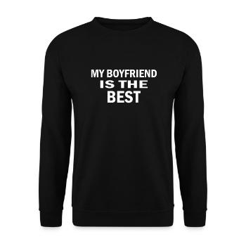 Boyfriend Shirt - Unisex Sweatshirt - black - Front - Alina (178cm) & Michal (187cm)