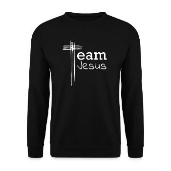 Équipe jésus - Sweat-shirt Unisexe - noir - Devant - Alina (178cm) & Michal (187cm)