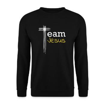 Équipe jésus - Sweat-shirt Unisexe - noir - Devant - Alina (178cm) & Michal (187cm)
