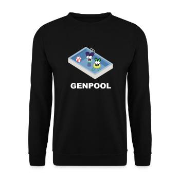 Gene Pool Funny biology shirt - Unisex Sweatshirt - black - Front - Alina (178cm) & Michal (187cm)