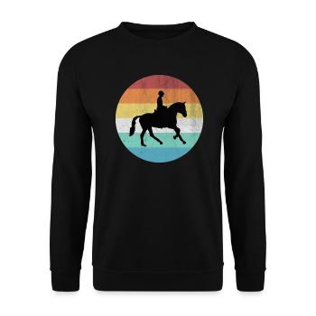 Reiten - Unisex Pullover - Schwarz - Vorne - Alina (178cm) & Michal (187cm)