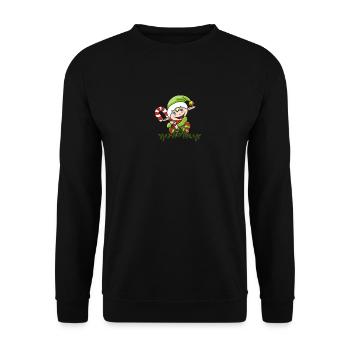 Christmas gnome Christmas gnome Xmas - Unisex Sweatshirt - black - Front - Alina (178cm) & Michal (187cm)