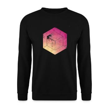 cubes - Sweat-shirt Unisexe - noir - Devant - Alina (178cm) & Michal (187cm)