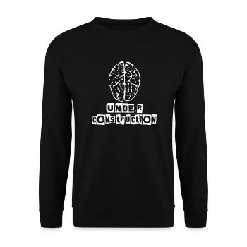 Funny brain design gift idea - Unisex Sweatshirt - black - Front - Alina (178cm) & Michal (187cm)