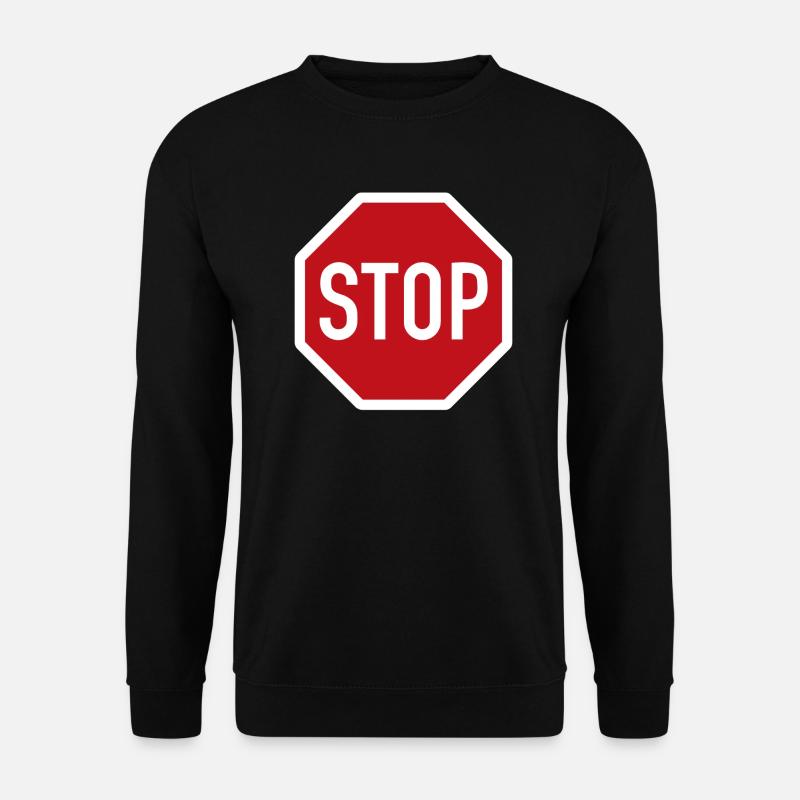 STOP - Unisex Pullover - Schwarz