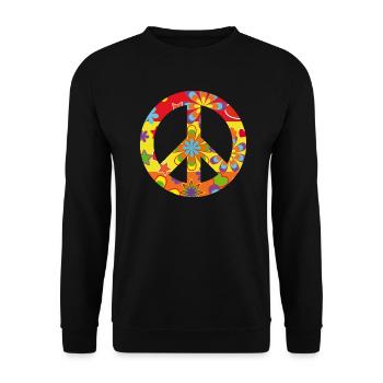 Peace - Unisex Sweatshirt - black - Front - Alina (178cm) & Michal (187cm)