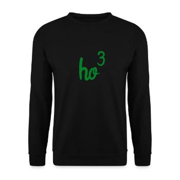 ho3 weihnachten christmas spruch funny lustig chem - Unisex Pullover - Schwarz - Vorne - Alina (178cm) & Michal (187cm)