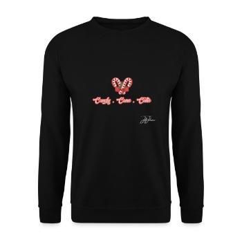 Christmas Christmas Christmas Christmas X-Mas - Unisex Sweatshirt - black - Front - Alina (178cm) & Michal (187cm)