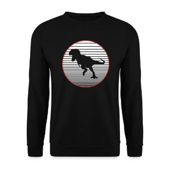 T-Rex - Unisex Sweatshirt - black - Front - Alina (178cm) & Michal (187cm)