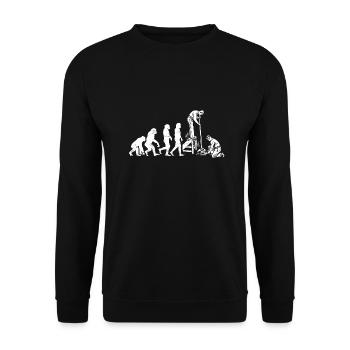 Evolution Glass Blower - Unisex Sweatshirt - black - Front - Alina (178cm) & Michal (187cm)