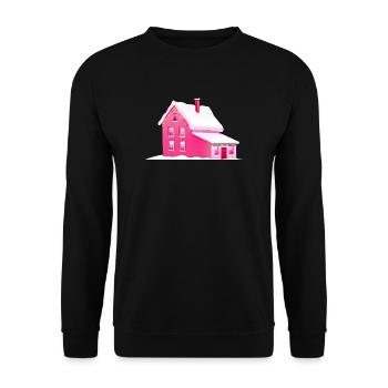 Christmas Pink Girlie Women Girl Gift - Unisex Sweatshirt - black - Front - Alina (178cm) & Michal (187cm)