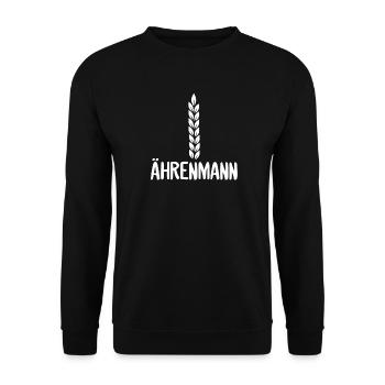 Lustiges Ährenmann Jugendwort Witzbild Geschenk - Unisex Pullover - Schwarz - Vorne - Alina (178cm) & Michal (187cm)