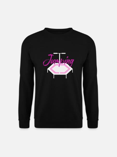 jumping trampolin girl jumpen jump tramp Geschenk - Unisex Pullover - Schwarz