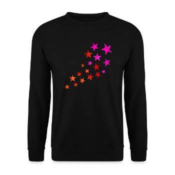 shooting star - Unisex Sweatshirt - black - Front - Alina (178cm) & Michal (187cm)