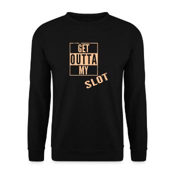 West Coast Swing Get Outta My Slot Westie Geschenk - Unisex Pullover - Schwarz - Vorne - Alina (178cm) & Michal (187cm)