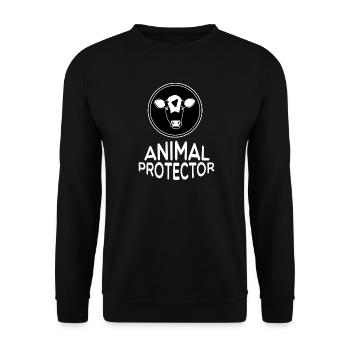 Animal Protector / Vegan - Unisex Sweatshirt - black - Front - Alina (178cm) & Michal (187cm)