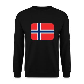 Norwegian flag - Unisex Sweatshirt - black - Front - Alina (178cm) & Michal (187cm)