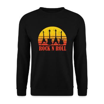 Rock and Roll Rocknroll gitarre gitarist band tanz - Unisex Pullover - Schwarz - Vorne - Alina (178cm) & Michal (187cm)