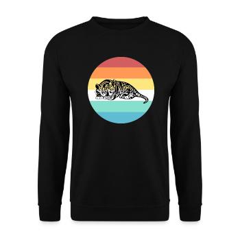 tigre - Sweat-shirt Unisexe - noir - Devant - Alina (178cm) & Michal (187cm)
