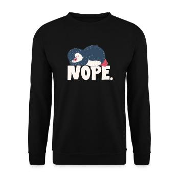 NOPE - Sweat-shirt Unisexe - noir - Devant - Alina (178cm) & Michal (187cm)