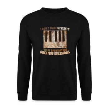 Piano piano - Sweat-shirt Unisexe - noir - Devant - Alina (178cm) & Michal (187cm)