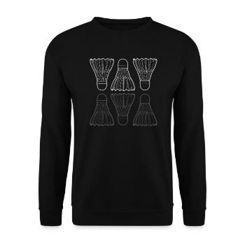 Badminton / badminton - Unisex Sweatshirt - black - Front - Alina (178cm) & Michal (187cm)