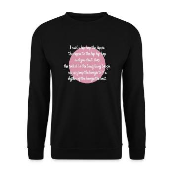 hip hop rappers delight geschenk geschenkidee - Unisex Pullover - Schwarz - Vorne - Alina (178cm) & Michal (187cm)