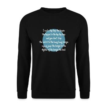 hip hop rappers delight geschenkidee geschenk - Unisex Pullover - Schwarz - Vorne - Alina (178cm) & Michal (187cm)