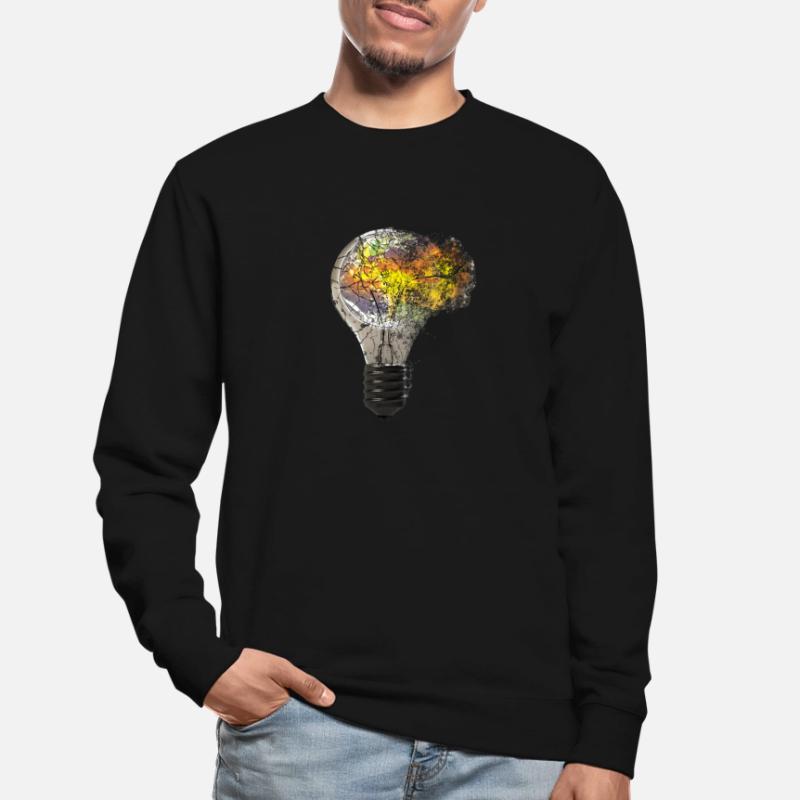 Exploding light bulb bulb lamp earth world Unisex Sweatshirt