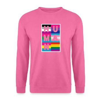 Humain humain - Sweat-shirt Unisexe - rose - Devant