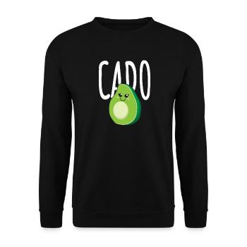 Avocado Cado Partner Couple Friends - Gift Idea - Unisex Sweatshirt - black - Front - Alina (178cm) & Michal (187cm)