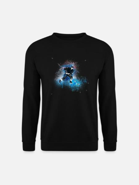 Eishockey Spieler Illustration Winter Sport Kunst - Unisex Pullover - Schwarz