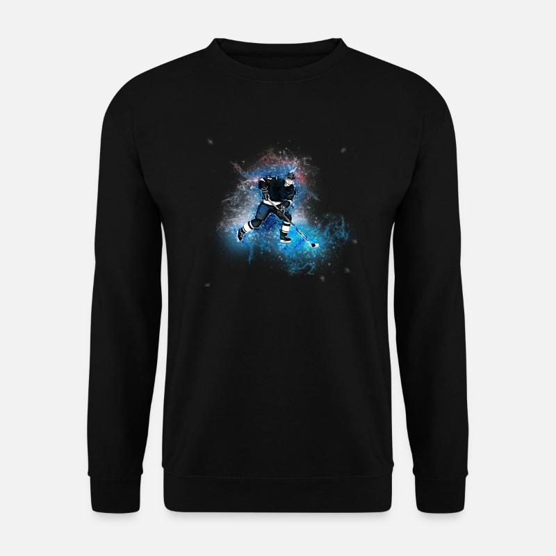 Eishockey Spieler Illustration Winter Sport Kunst - Unisex Pullover - Schwarz