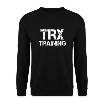 TRX Training schwarz - Unisex Pullover - Schwarz - Vorne - Alina (178cm) & Michal (187cm)