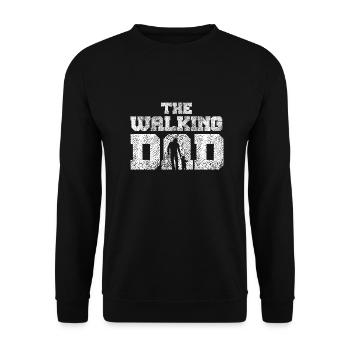 Le papa qui marche - Sweat-shirt Unisexe - noir - Devant - Alina (178cm) & Michal (187cm)