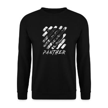 Panther - Unisex Pullover - Schwarz - Vorne - Alina (178cm) & Michal (187cm)